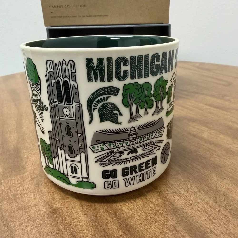 Starbucks MICHIGAN STATE Spartans Been There Series Campus Collection Mug New